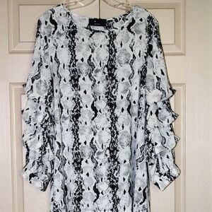 P.LUCA MILANO Women's Elegant Comfortable Dress RN#94992 Sleeves Tiering Size-S